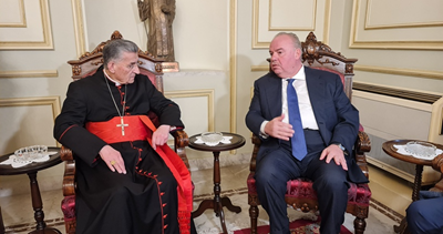 الراعي يلتقي في هذه الاثناء وزير الاتصالات