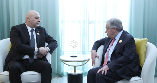 رئيس الجمهورية أجرى سلسلة لقاءات في القاهرة وتلقى دعوة لزيارة العراق وأبلغ غوتيريش ان بقاء الجيش الاسرائيلي في تلال جنوبية يعيق تطبيق القرار 1701