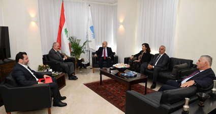 جابر عرض مع وفد "اللقاء الديموقراطي" لواقع الدوائر العقارية في جبل لبنان