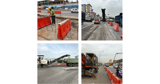 وزارة الاشغال تواصل تنفيذ أعمال صيانة الطريق الدولية الممتدة من نهر ابراهيم حتى المدفون