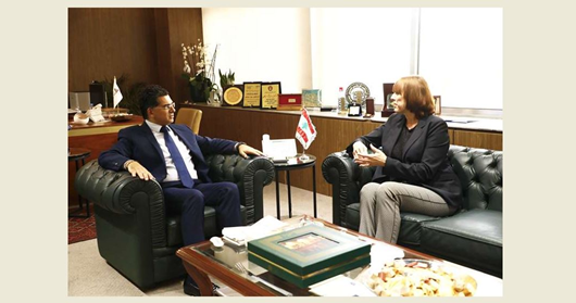 مرقص بحث مع سفيرة كندا في تطوير العلاقات الاعلامية