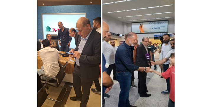 رسامني جال في مطار بيروت واطلع على سير الامور بعد قرار اعادة فتح الاجواء