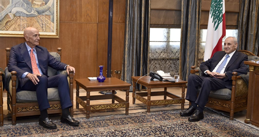 بري عرض مع الموفد الأميركي للاوضاع في لبنان والمنطقة براك : اللقاء كان ممتازا وعليكم ان تتحلوا بالامل