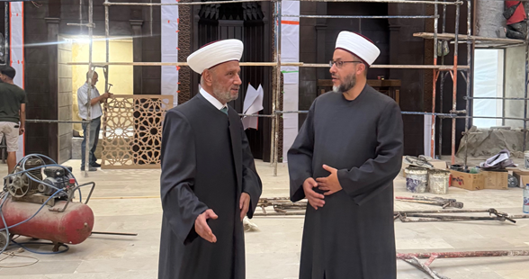 المفتي دريان اتصل برئيس الحكومة مثنيًا على قرار مجلس الوزراء الاخيروتفقد مسجد الإمام الشافعي